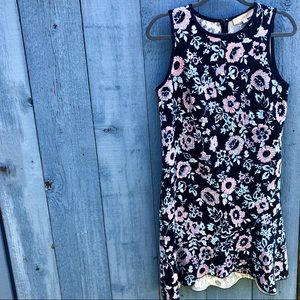 NWT Loft Navy Blue Flower Dress